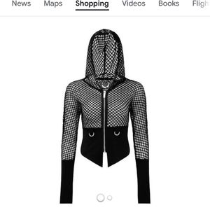 Wicked fishnet hooded top